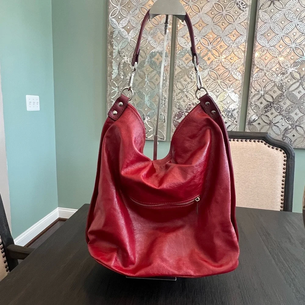 Gianni Conti Red Leather Bag - Picture 6 of 13